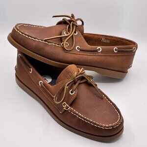 G.H. BASS Womens CASTOFF Topsiders Sz 9 Leather Deck Boat Shoes EUC